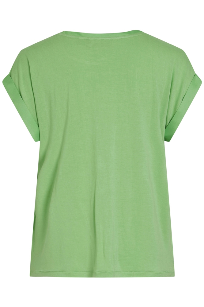 VIELLETTE S/S SATIN TOP - NOOS 14059563 SUMMER GREEN